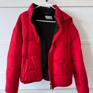 Urban Outfitters Red Puffer Jacket